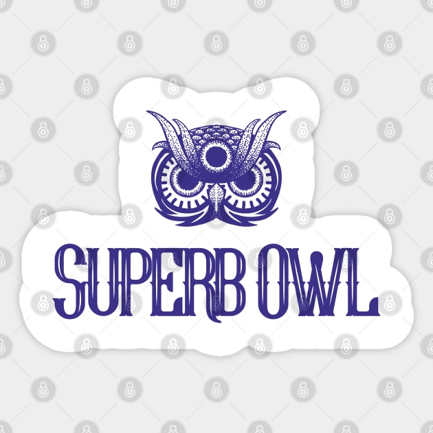 Superb Owl Sticker by Space Cadet Tees